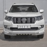 Защита переднего бампера d63 дуга-d63 уголки+клыки RUSSTAL Toyota Land Cruiser Prado 150 Style (2019-2024)