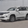 Защита переднего бампера d63 секции-d63 секции с декором RUSSTAL Toyota Land Cruiser Prado 150 Style (2019-2024)