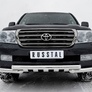 Защита переднего бампера d76 дуга-d76х2 дуги+клыки RUSSTAL Toyota Land Cruize 200 (2007-2011)