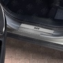 Накладки на пороги шлифованные с надписью RUSSTAL для Lexus NX (2014-2017)