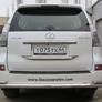 Защита заднего бампера d76+d42 двойная Lexus GX 460 (2013-2020)