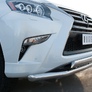 Защита переднего бампера d63 секции d75х42 дуга RUSSTAL Lexus GX (2014-2019)