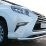 Защита переднего бампера d63 секции RUSSTAL Lexus GX (2014-2019)