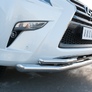 Защита переднего бампера d63 секции d42х2 уголки RUSSTAL Lexus GX (2014-2019)