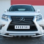 Защита переднего бампера d76 дуга d76х2 дуга+клыки RUSSTAL Lexus GX (2014-2019)