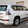 Защита заднего бампера уголки d76 секции RUSSTAL Lexus GX (2014-2019)