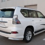 Защита заднего бампера уголки d76 секции RUSSTAL Lexus GX (2014-2019)