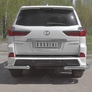 Защита заднего бампера уголки d76 секции-d42 секции RUSSTAL Lexus LX (TRD Superior) (2015-2022)