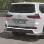 Защита заднего бампера уголки d76 секции-d42 секции RUSSTAL Lexus LX (TRD Superior) (2015-2022)