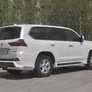 Защита заднего бампера уголки d76 секции-d42 секции RUSSTAL Lexus LX (TRD Superior) (2015-2022)