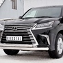 Защита переднего бампера d76 секция-d63 дуга RUSSTAL Lexus LX (кроме F-Sport) (2015-2022)