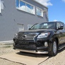 Защита переднего бампера d76+d57 двойная Lexus LX 570 (2012-2022)