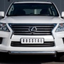 Защита переднего бампера d76 (короткая) RUSSTAL Lexus LX 570 (2012-2015)