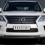 Защита переднего бампера d75х42/42 RUSSTAL Lexus LX 570 (2012-2015)