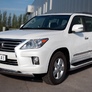 Защита переднего бампера d75х42/42 RUSSTAL Lexus LX 570 (2012-2015)