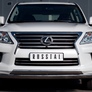 Защита переднего бампера d75х42/75х42 овалы RUSSTAL Lexus LX 570 (2012-2015)