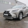 Защита переднего бампера d57 короткая Lexus NX 300h (2014-2021)