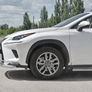 Защита переднего бампера d63 секции-d75х42 дуга RUSSTAL Lexus NX 300 (2017-2021)