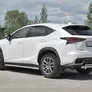 Защита заднего бампера d63 дуга-d42 дуга RUSSTAL Lexus NX 300 (2017-2021)