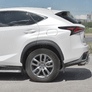 Защита заднего бампера d63 дуга-d42 дуга RUSSTAL Lexus NX 300 (2017-2021)