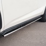 Пороги труба d75х42 овал с проступью RUSSTAL Lexus NX 200 (кроме F-Sport) (2014-2016)