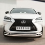 Защита переднего бампера d63 секции d42 дуга RUSSTAL Lexus NX 200t F Sport (2015-2016)