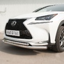 Защита переднего бампера d63 секции d42 дуга RUSSTAL Lexus NX 200t F Sport (2015-2016)