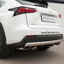 Защита заднего бампера d75х42 дуга RUSSTAL Lexus NX 200t F Sport (2015-2016)