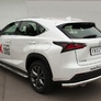 Защита заднего бампера d63 секции RUSSTAL Lexus NX 200t F Sport (2015-2016)