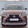 Защита переднего бампера d42 секции-d42 дуга RUSSTAL Lexus NX 200 (кроме F-Sport) (2014-2016)