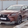 Защита переднего бампера d42 секции-d42 дуга RUSSTAL Lexus NX 200 (кроме F-Sport) (2014-2016)