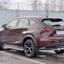 Защита заднего бампера d42 секции с надписью RUSSTAL Lexus NX 200 (кроме F-Sport) (2014-2016)