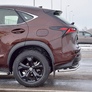 Защита заднего бампера d42 секции с надписью RUSSTAL Lexus NX 200 (кроме F-Sport) (2014-2016)