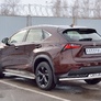 Защита заднего бампера d63 секции с надписью RUSSTAL Lexus NX 200 (кроме F-Sport) (2014-2016)