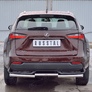 Защита заднего бампера d63 ступень RUSSTAL Lexus NX 200 (кроме F-Sport) (2014-2016)