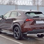 Защита заднего бампера d63 ступень RUSSTAL Lexus NX 200 (кроме F-Sport) (2014-2016)