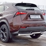 Защита заднего бампера d63 ступень RUSSTAL Lexus NX 200 (кроме F-Sport) (2014-2016)