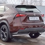 Защита заднего бампера уголки d42 секции RUSSTAL Lexus NX 200 (кроме F-Sport) (2014-2016)