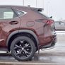 Защита заднего бампера уголки d42 секции RUSSTAL Lexus NX 200 (кроме F-Sport) (2014-2016)