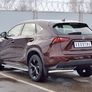 Защита заднего бампера уголки d63 секции RUSSTAL Lexus NX 200 (кроме F-Sport) (2014-2016)