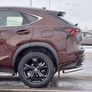 Защита заднего бампера уголки d63 секции RUSSTAL Lexus NX 200 (кроме F-Sport) (2014-2016)