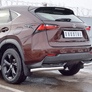 Защита заднего бампера уголки d63 секции RUSSTAL Lexus NX 200 (кроме F-Sport) (2014-2016)