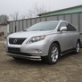 Защита переднего бампера d57+d57 двойная с защитой картера Lexus RX 350 (2009-2012)