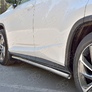 Пороги труба d63 секция вариант 3 RUSSTAL Lexus RX 350L (кроме F-Sport) (2018-2021)