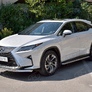 Защита переднего бампера d63 секция-d42 дуга RUSSTAL Lexus RX 350L (кроме F-Sport) (2018-2021)