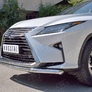 Защита переднего бампера d63 секция-d42 дуга RUSSTAL Lexus RX 350L (кроме F-Sport) (2018-2021)