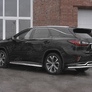 Защита заднего бампера d63 секции-d42 дуга RUSSTAL Lexus RX 350L (кроме F-Sport) (2018-2021)