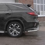 Защита заднего бампера d63 секции-d42 дуга RUSSTAL Lexus RX 350L (кроме F-Sport) (2018-2021)