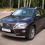 Защита переднего бампера d75х42/75х42 овалы RUSSTAL Lexus RX (2009-2012)