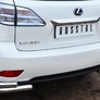 Защита заднего бампера уголки d63хd42 RUSSTAL Lexus RX (2009-2012)